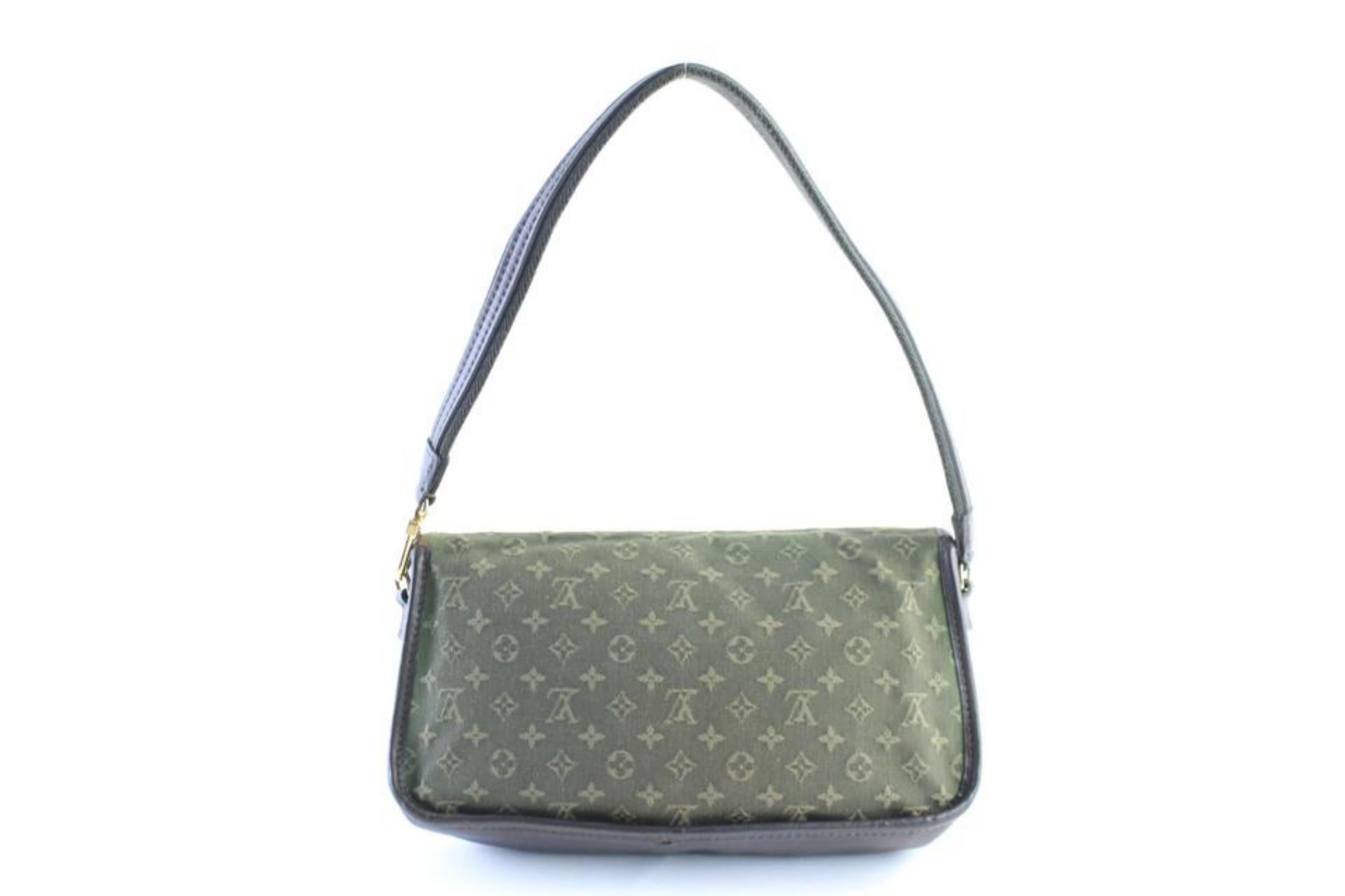 Louis Vuitton Marjorie Khaki Mini Lin 215661 Green Canvas Shoulder Bag For Sale 4