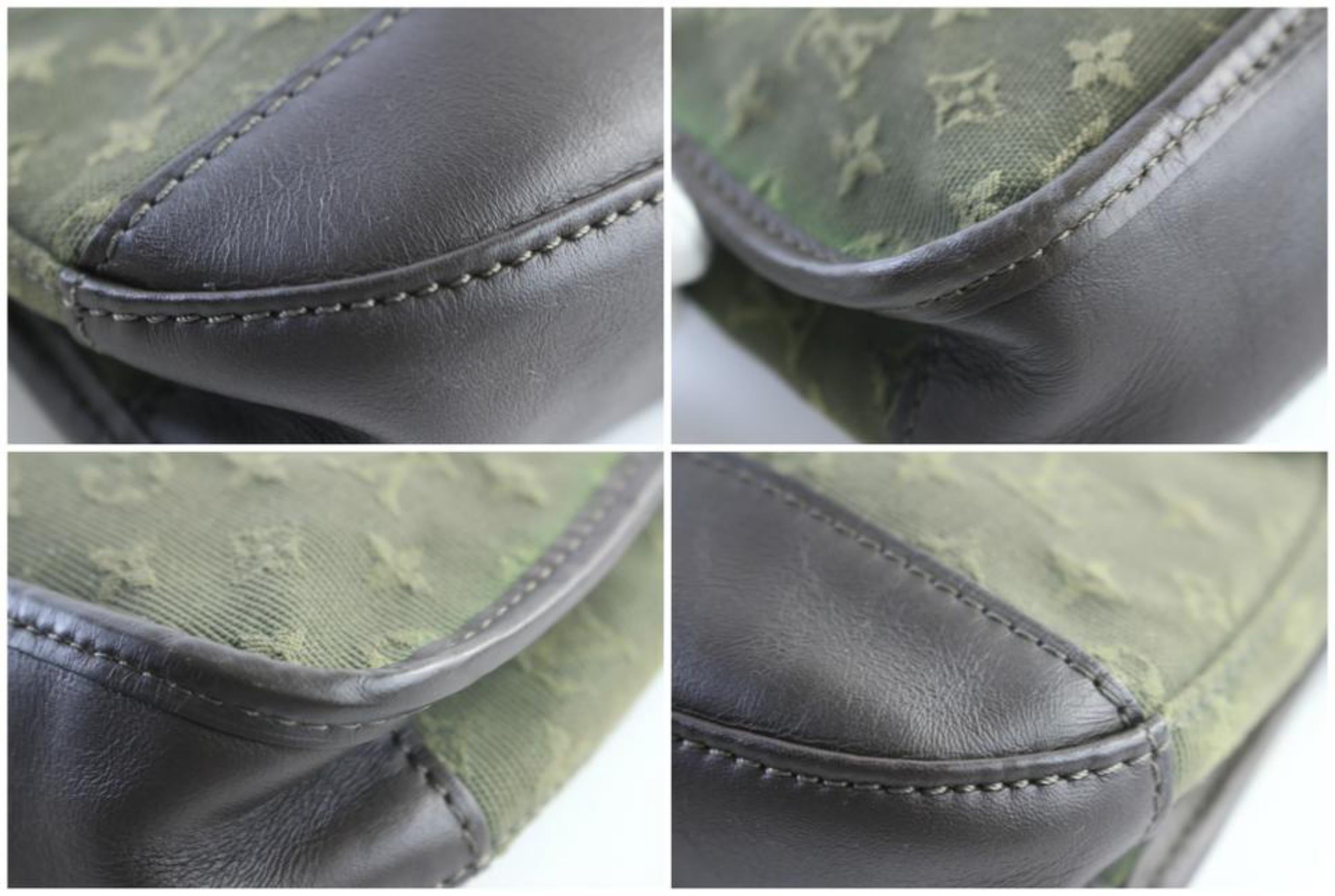 Louis Vuitton Marjorie Khaki Mini Lin 215661 Green Canvas Shoulder Bag For Sale 5