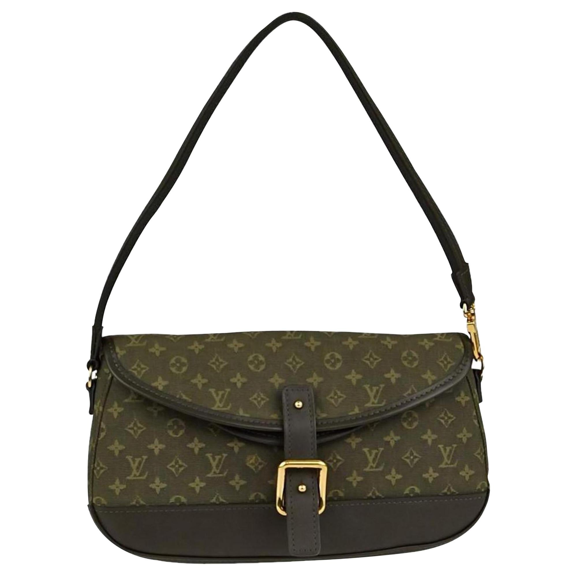Louis Vuitton Marjorie Khaki Mini Lin 215661 Green Canvas Shoulder Bag For Sale