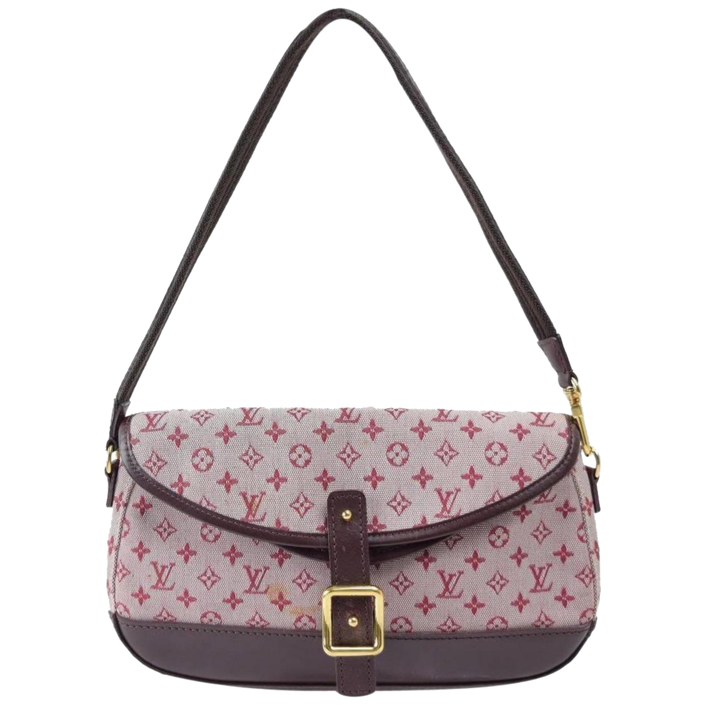 Louis Vuitton Marjorie Monogram Mini Lin 867304 Bordeaux Coated Canvas Shoulder For Sale
