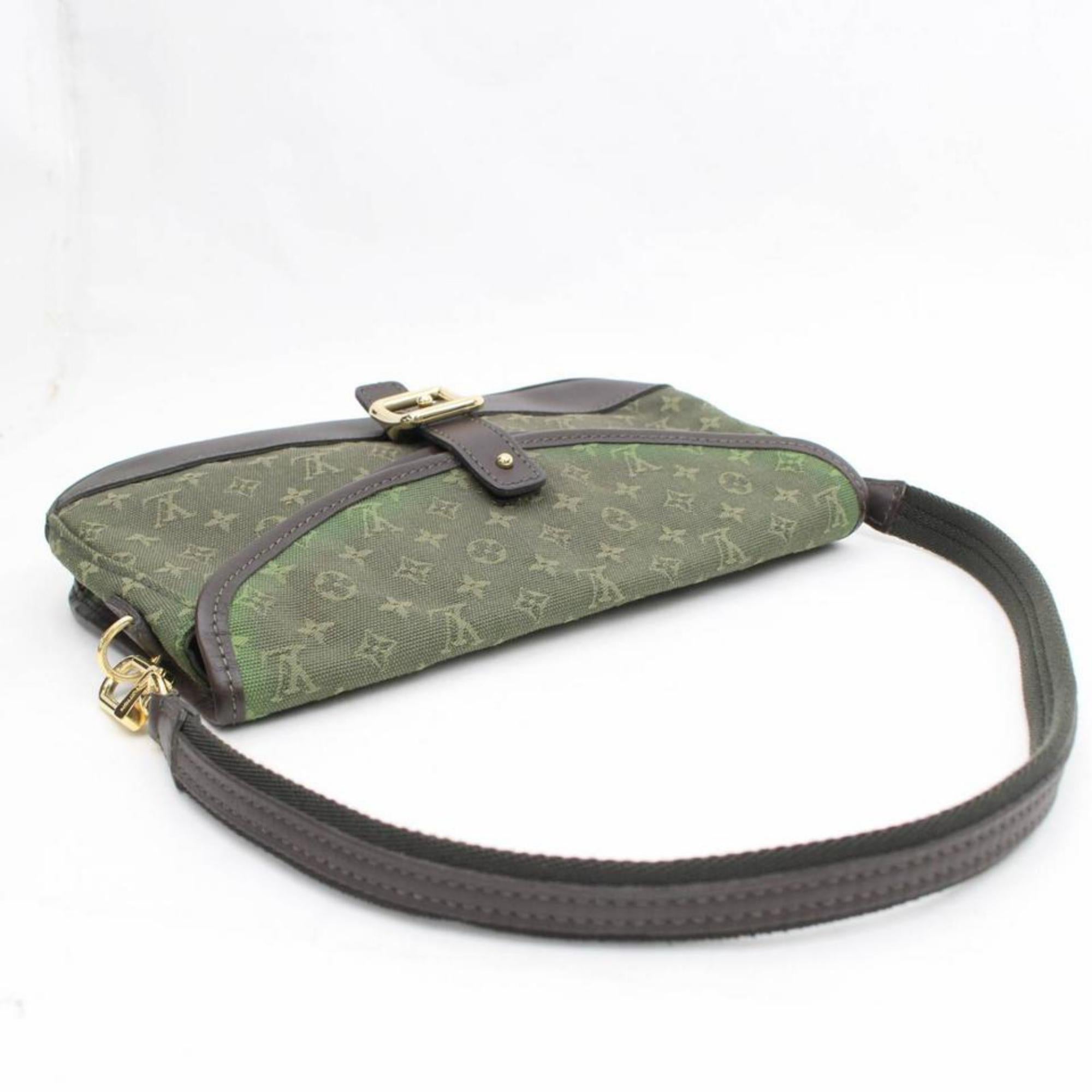 Beige Louis Vuitton Marjorie Monogram Mini Lin Khaki 868725 Green Canvas Shoulder Bag For Sale
