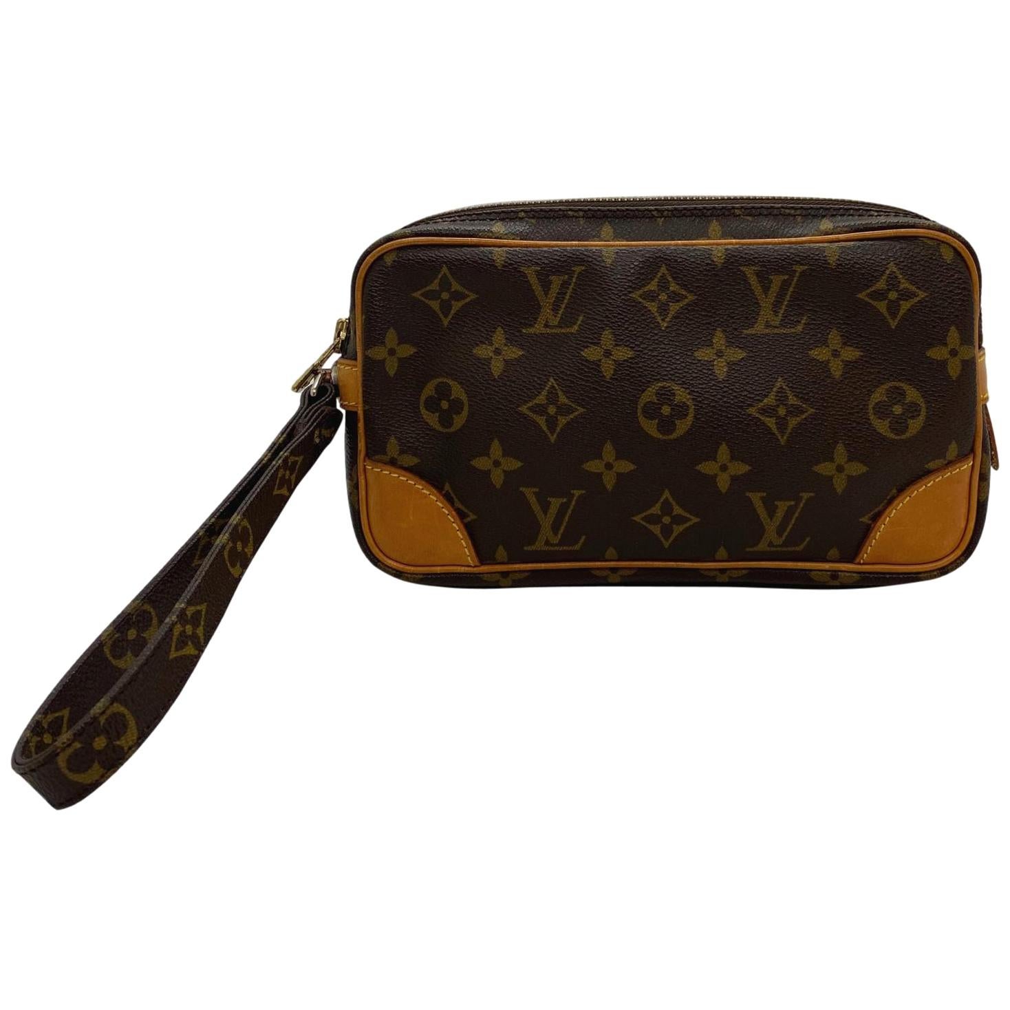 Louis Vuitton Marley Dragonne Pochette Clutch Wristlet Accessory Handbag