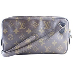 Used Louis Vuitton Marly Bandouliere 226605 Brown Coated Canvas Cross Body Bag