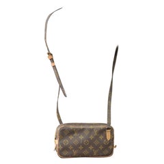 Vintage Louis Vuitton Marly  Bandouliere 866374 Brown Coated Canvas Cross Body Bag