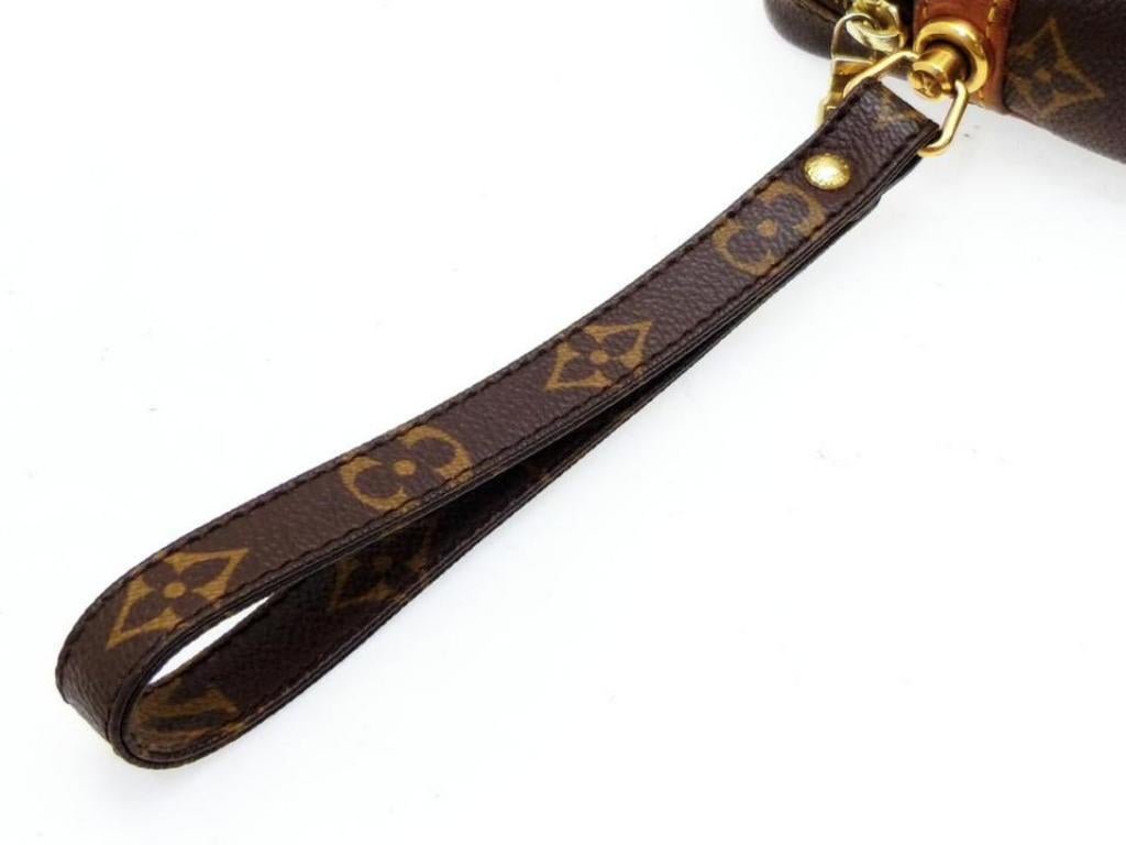 Louis Vuitton Marly Dragonne Marly Pochette Monogram Pm 232726 Brown Clutch im Zustand „Gut“ im Angebot in Forest Hills, NY