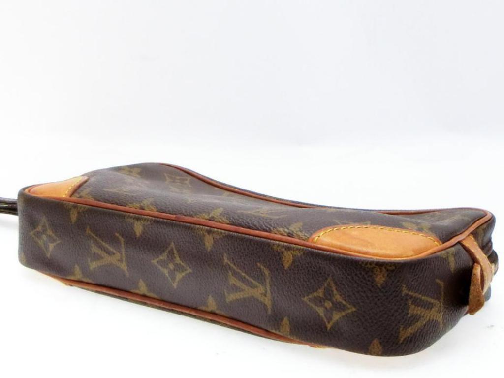 Louis Vuitton Marly Dragonne Marly Pochette Monogram Pm 232726 Brown Clutch For Sale 5