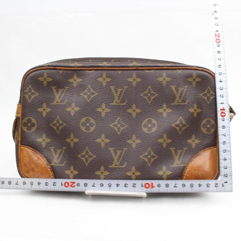 Louis Vuitton Marly Dragonne Pochette Monogram 868537 Brown Cork Wristlet For Sale 1