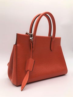 LOUIS VUITTON Sac à main Marli en cuir orange