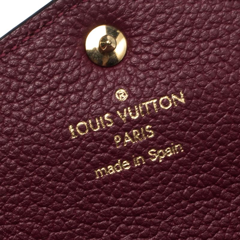 Black Louis Vuitton Maroon Monogram Empreinte Leather Sarah Wallet