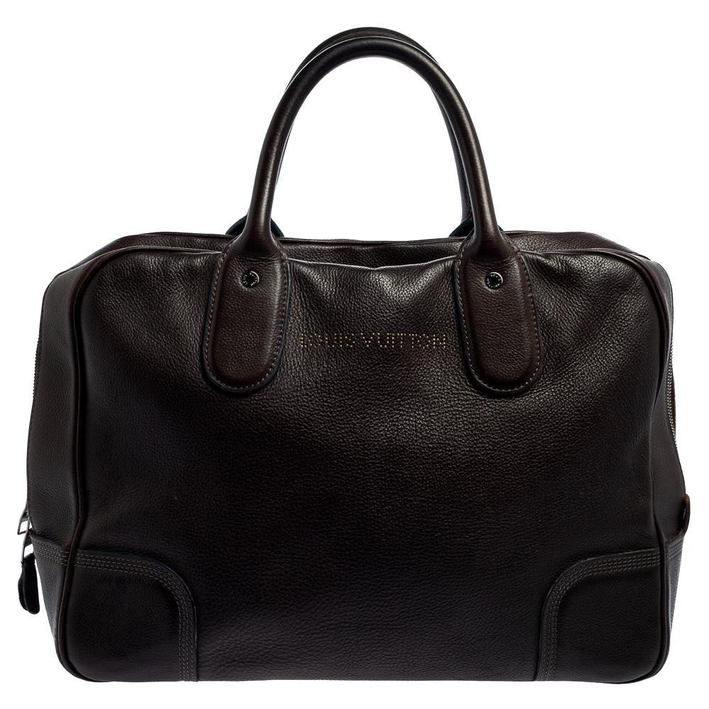 Louis Vuitton Brown Taiga Leather Anton Soft Briefcase For Sale at 1stDibs