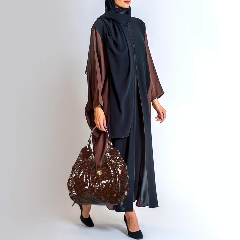 Louis Vuitton Marron Mahina Patent Leather Surya XL Bag 7