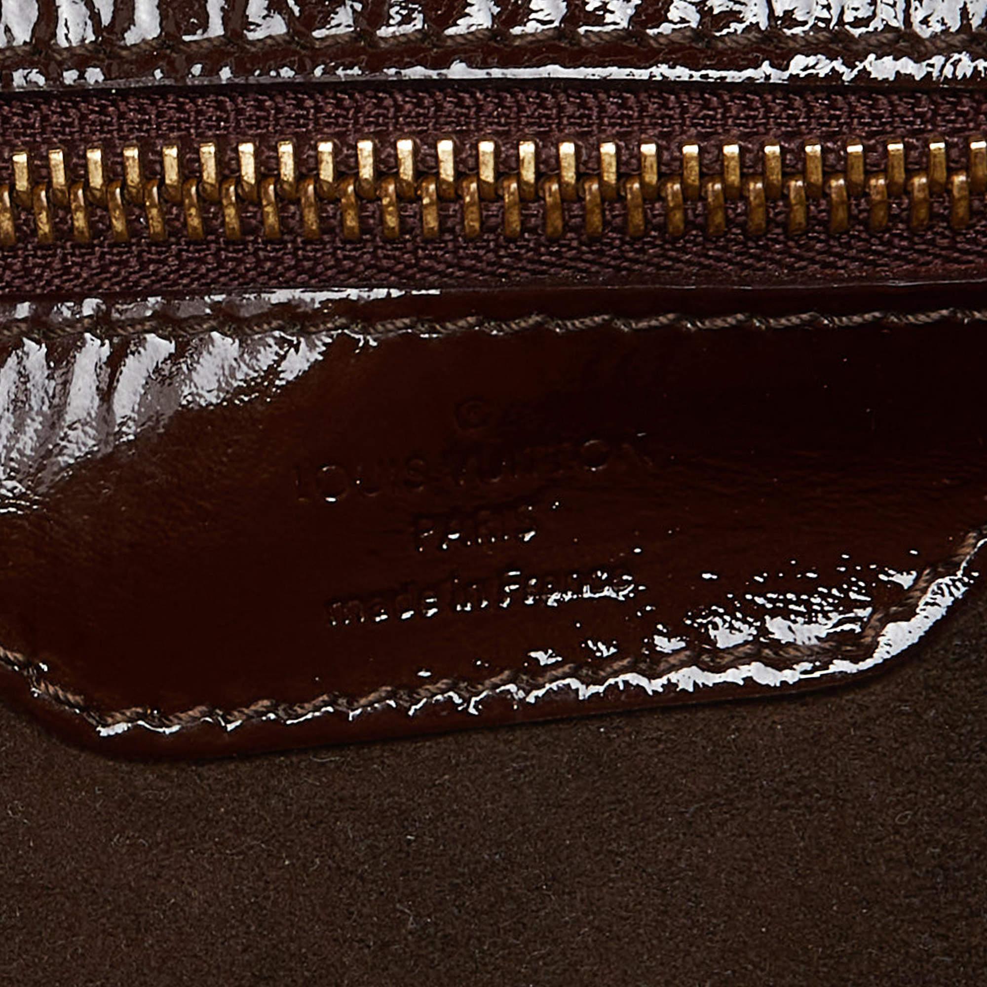 Louis Vuitton Marron Mahina Patent Leather Surya XL Bag 1
