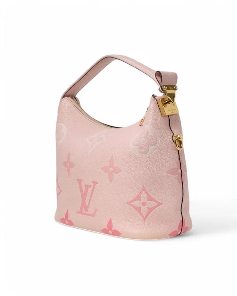 Beige Louis Vuitton Marshmallow PM Sunset Empreinte Pink