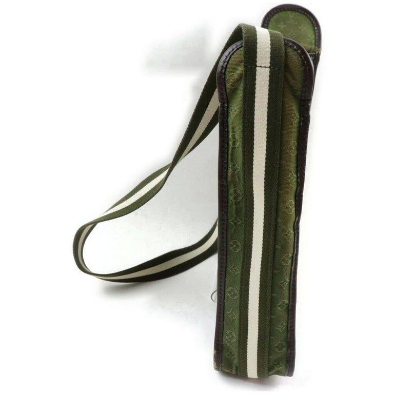 Louis Vuitton Khaki Green Black Guitar Strap Bandouliere Crossbody 10L –  Bagriculture