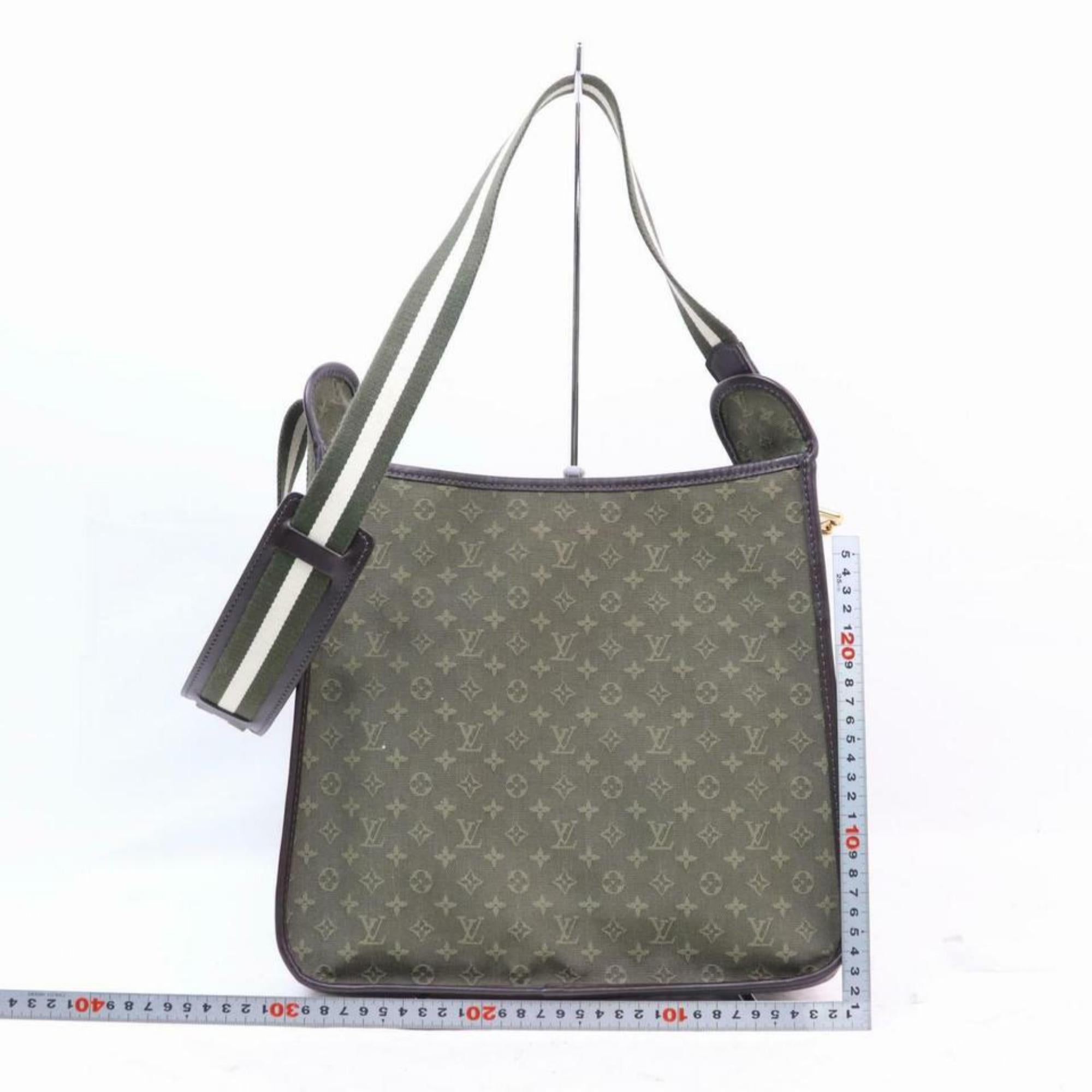 Louis Vuitton Mary Kate Khaki Besace Mini Lin 870358 Green Canvas Shoulder Bag For Sale 1