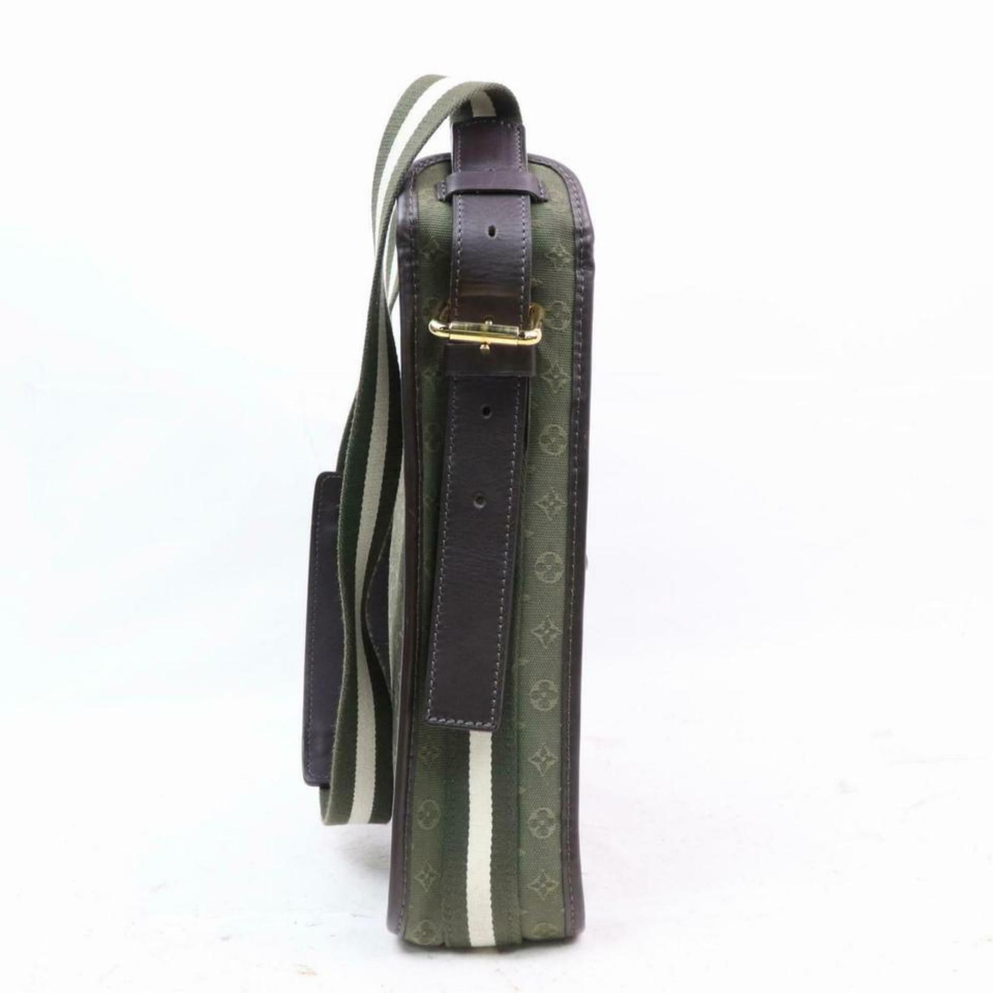 Louis Vuitton Mary Kate Khaki Besace Mini Lin 870358 Green Canvas Shoulder Bag For Sale 3