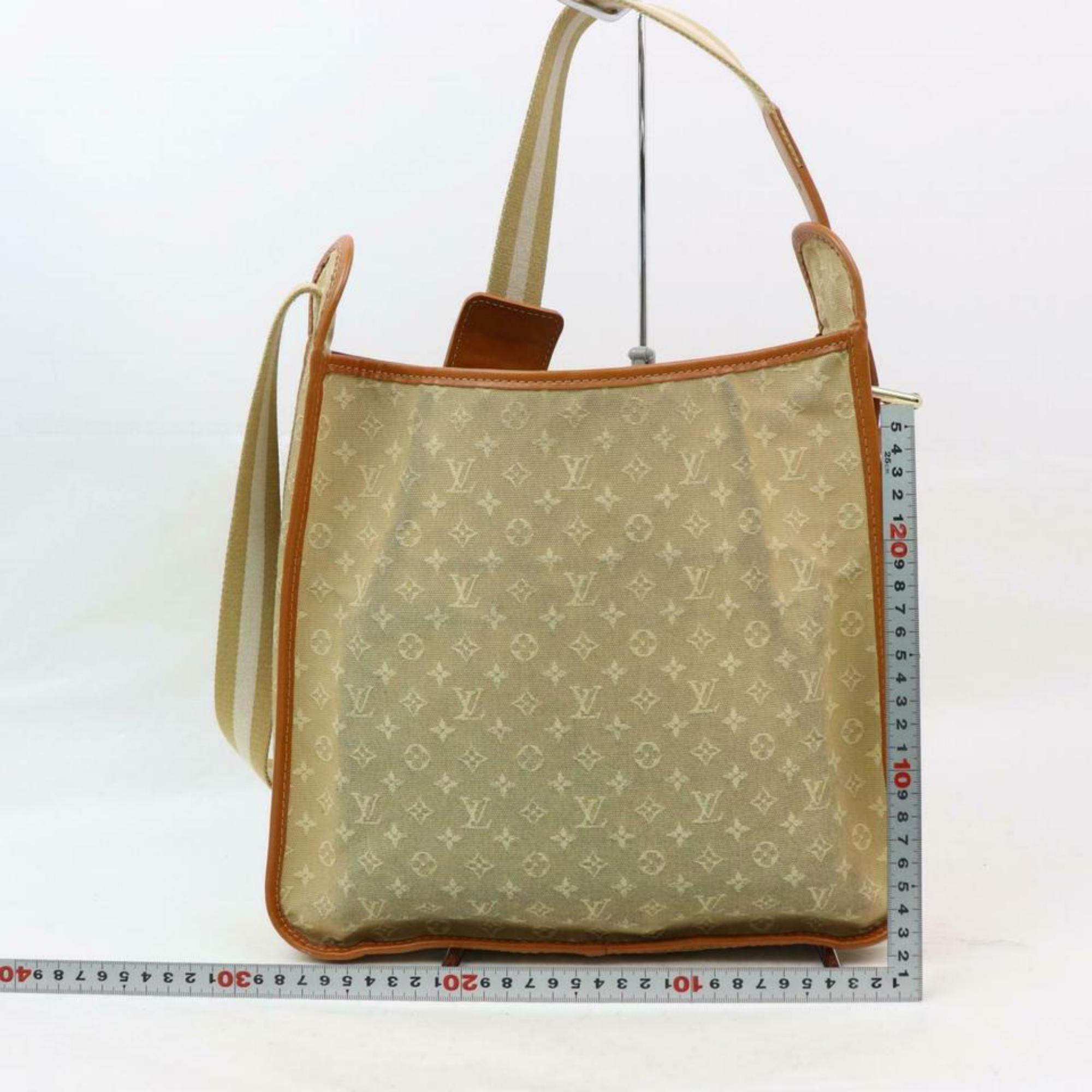 Louis Vuitton Mary Kate Khaki Mini Lin Besace 870272 Beige Canvas Cross Body Bag For Sale 2