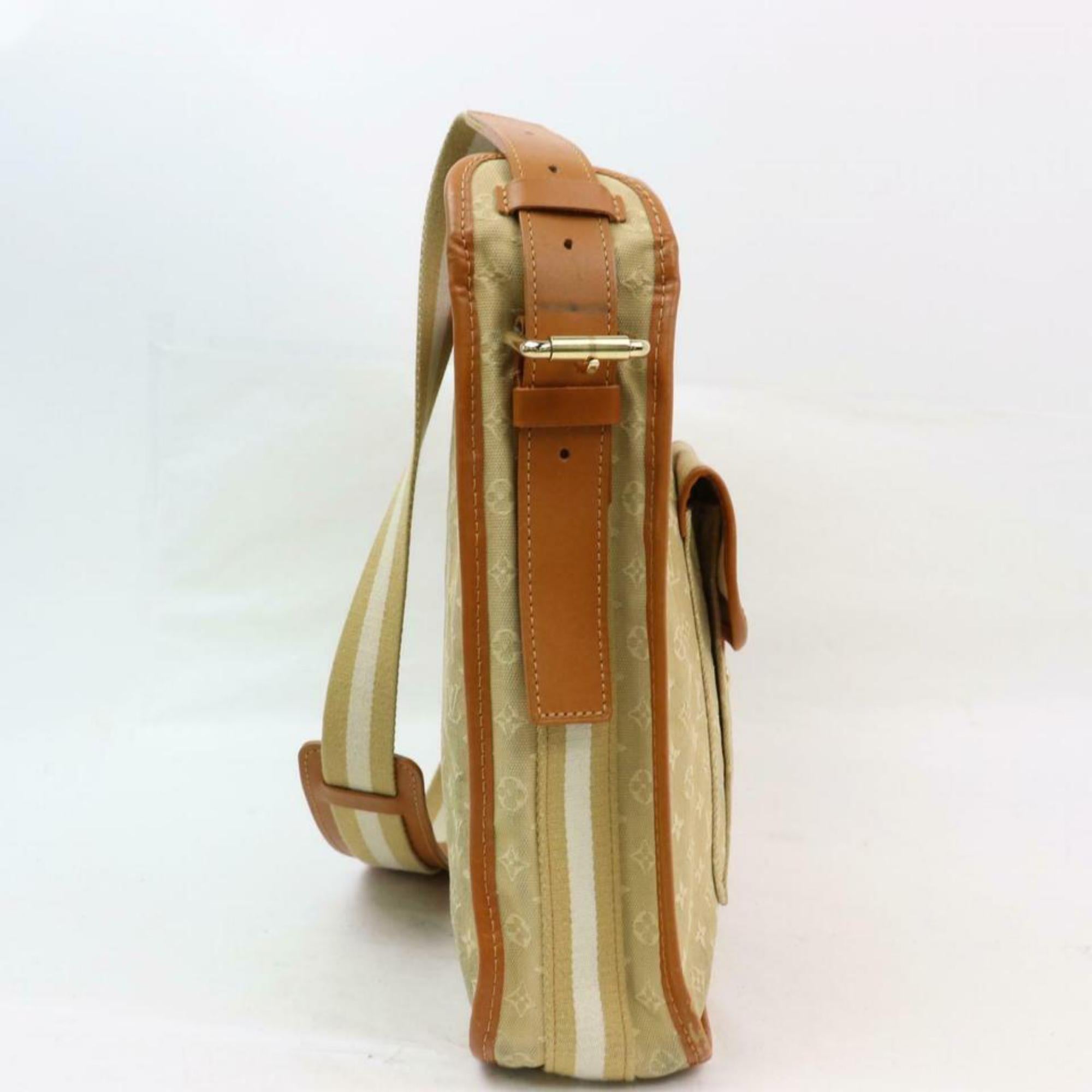 Louis Vuitton Mary Kate Khaki Mini Lin Besace 870272 Beige Canvas Cross Body Bag For Sale 4