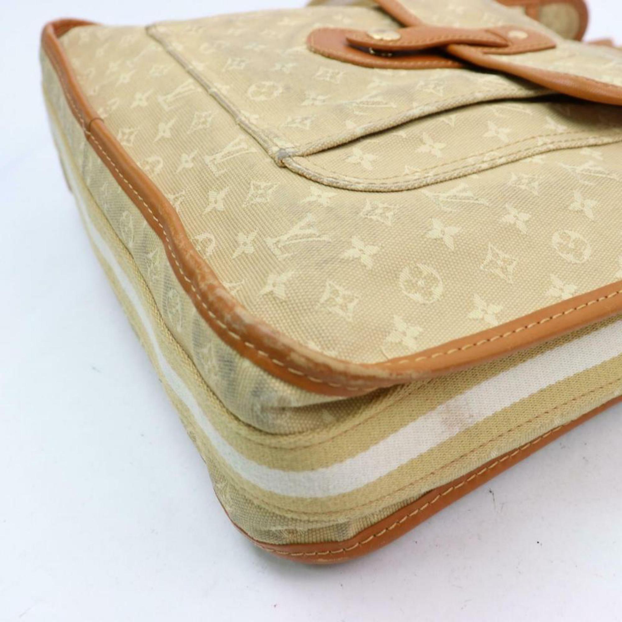Louis Vuitton Mary Kate Khaki Mini Lin Besace 870272 Beige Canvas Cross Body Bag For Sale 5