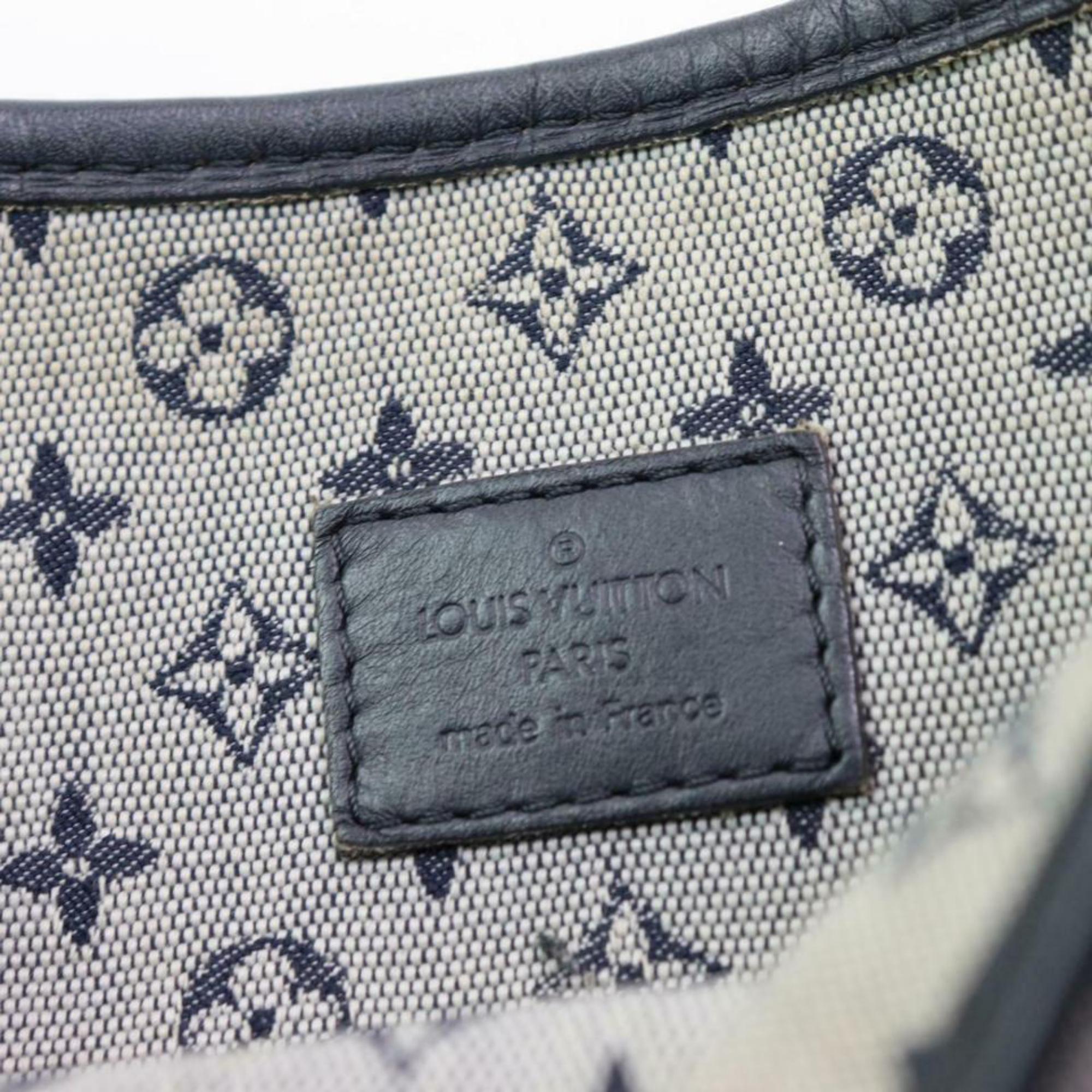 Louis Vuitton Mary Kate Mini Lin Besace 870264 Blue Canvas Cross Body Bag In Good Condition For Sale In Forest Hills, NY