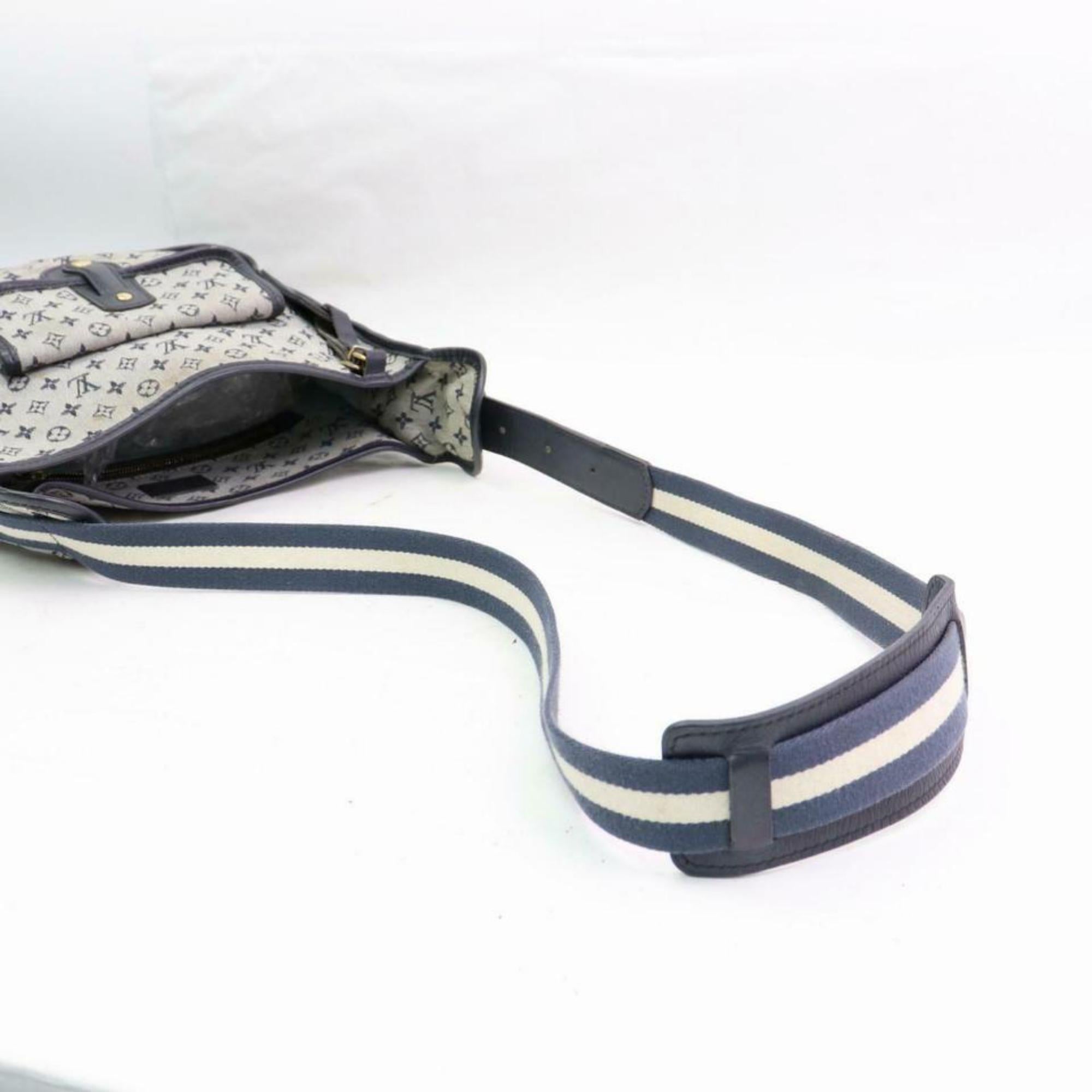 Women's Louis Vuitton Mary Kate Mini Lin Besace 870264 Blue Canvas Cross Body Bag For Sale