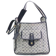 Louis Vuitton Mary Kate Mini Lin Besace 870264 Blue Canvas Cross Body Bag