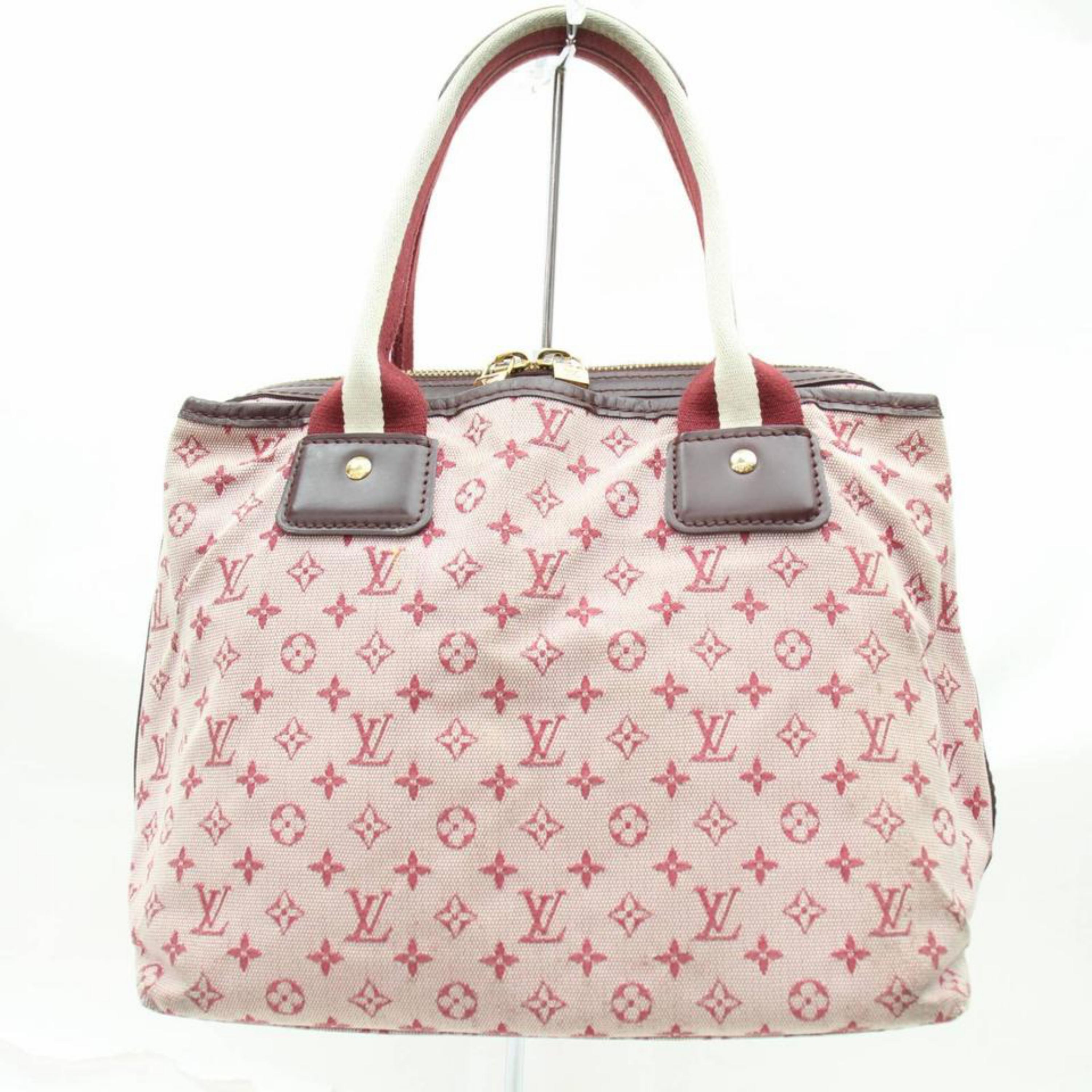 Louis Vuitton Mary Kate Monogram Mini Lin Sac 867652 Burgundy Canvas Shoulder Ba For Sale 3