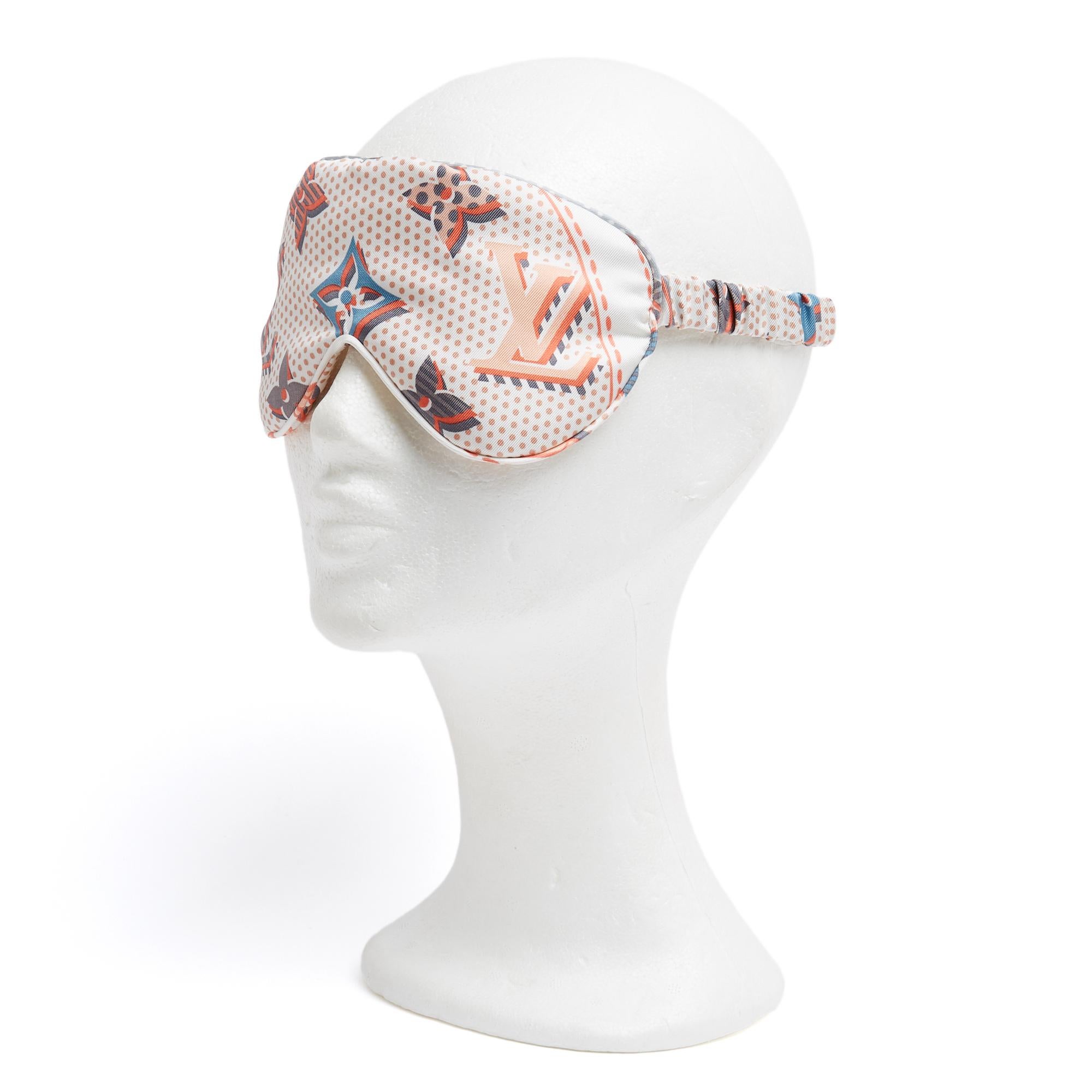 Femenino o masculino Louis Vuitton Masque de Sommeil en Soie LV Monogram Silk Twill Eyemask New en venta