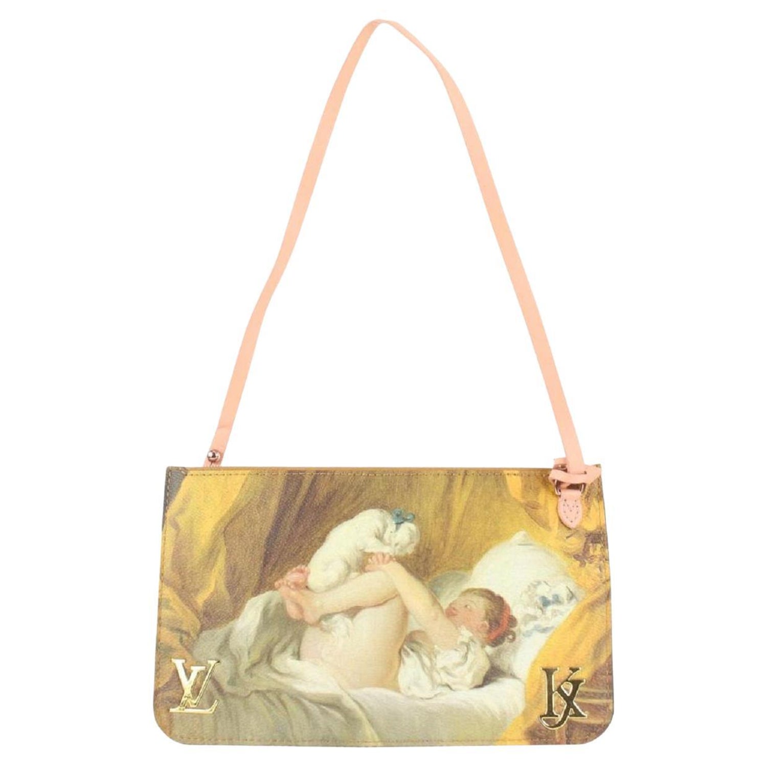 Louis Vuitton Jeff Koons Master Collection Fragonard Neverfull MM Tote  54lk511s For Sale at 1stDibs
