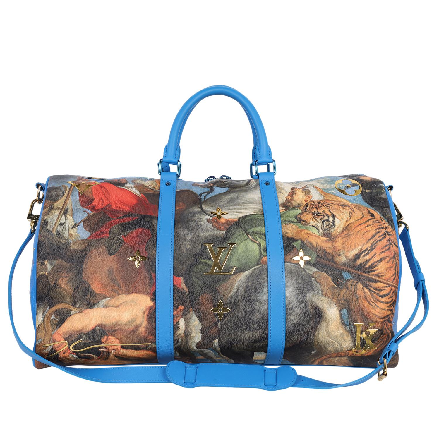 Women's or Men's Louis Vuitton Masters Rubens Keepall Bandouliere 50 Travel Bag Jeff Koons