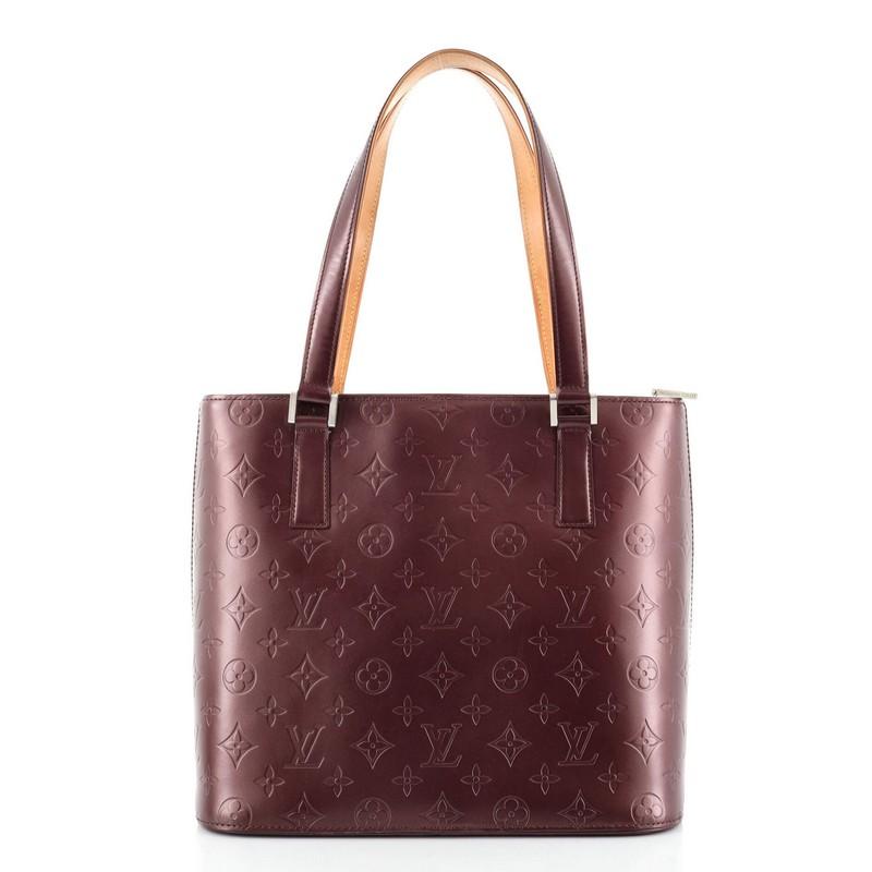 Louis Vuitton Mat Stockton Handbag Monogram Vernis In Good Condition In NY, NY