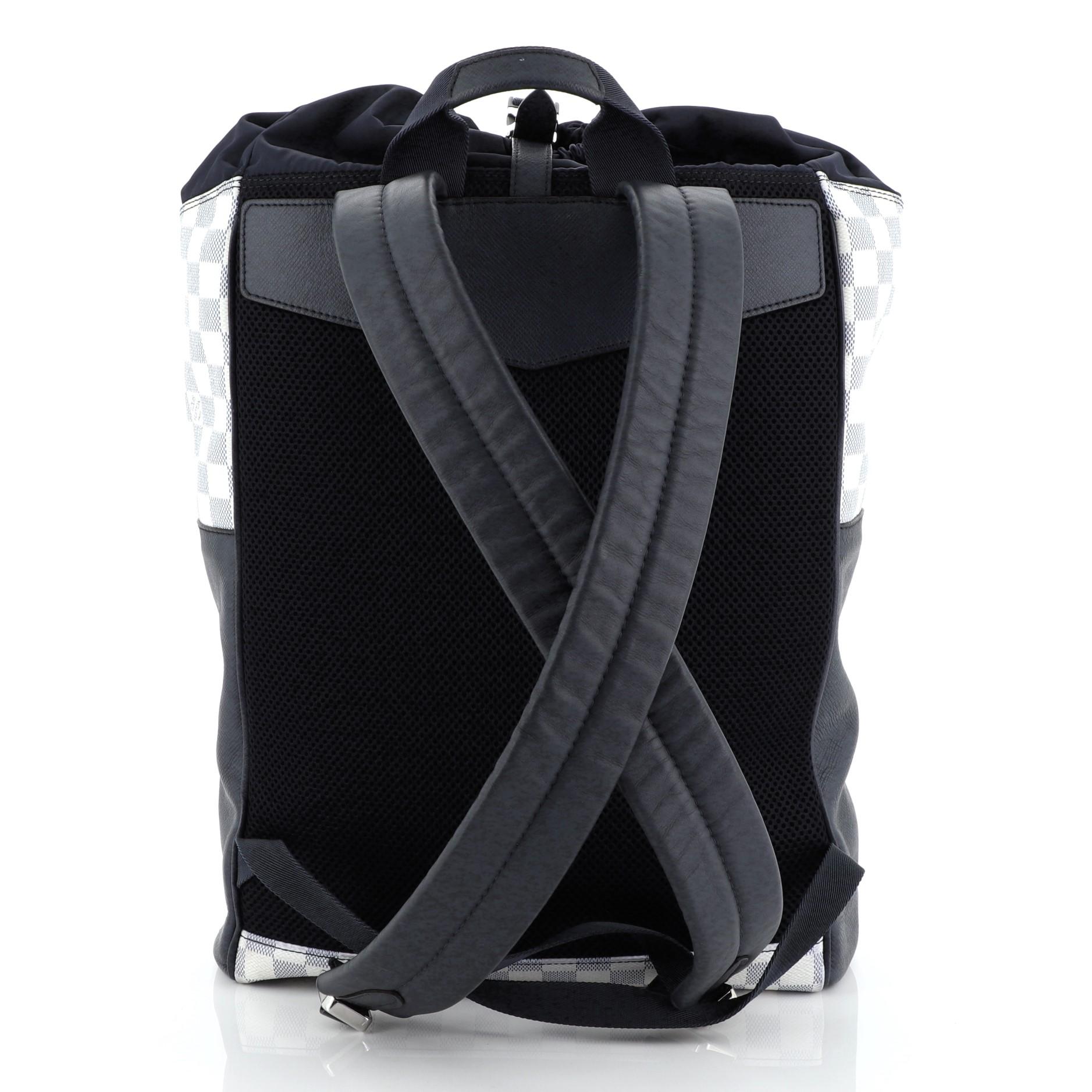 Black Louis Vuitton Matchpoint Backpack Damier Coastline