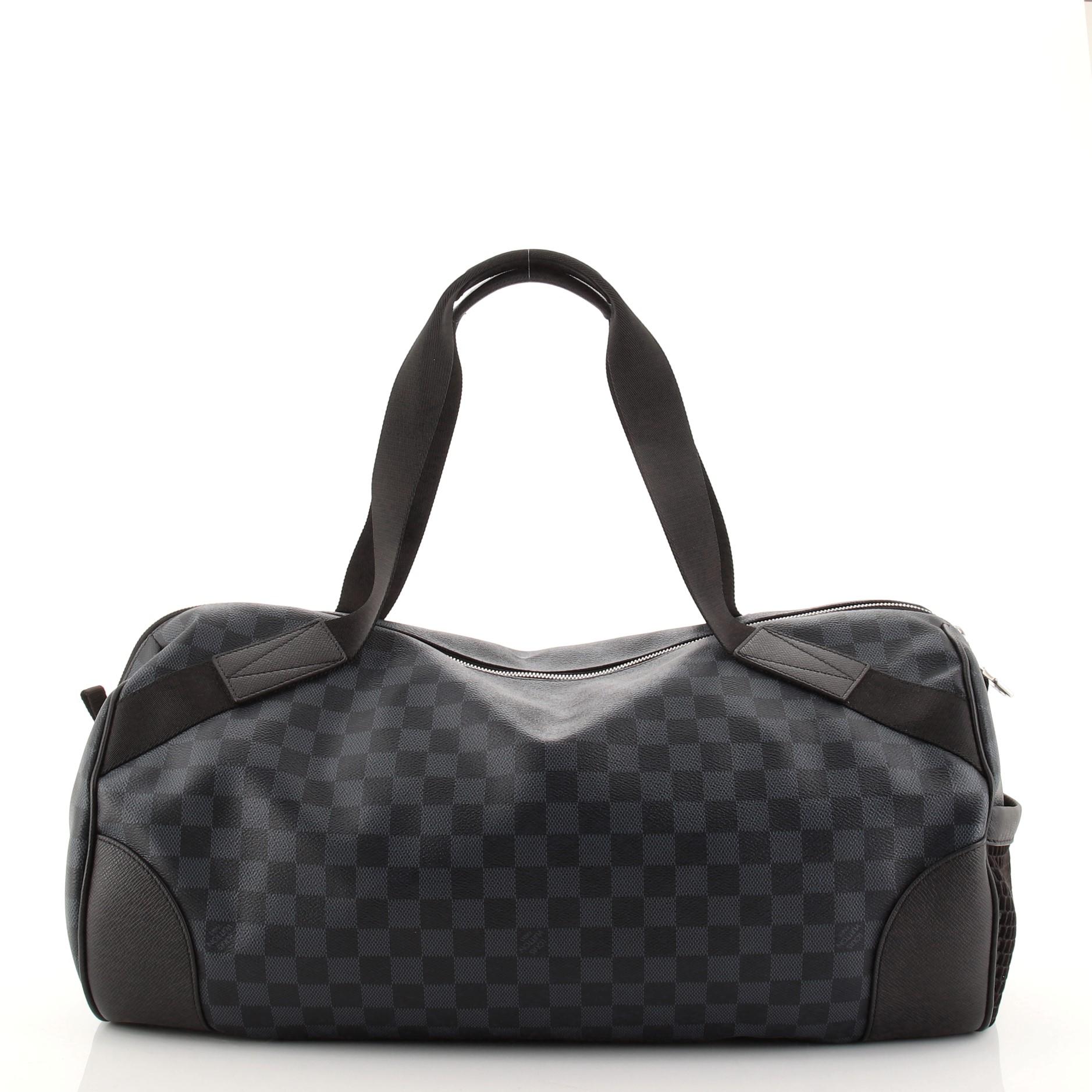 Black Louis Vuitton Matchpoint Polochon Duffle Bag Damier Cobalt