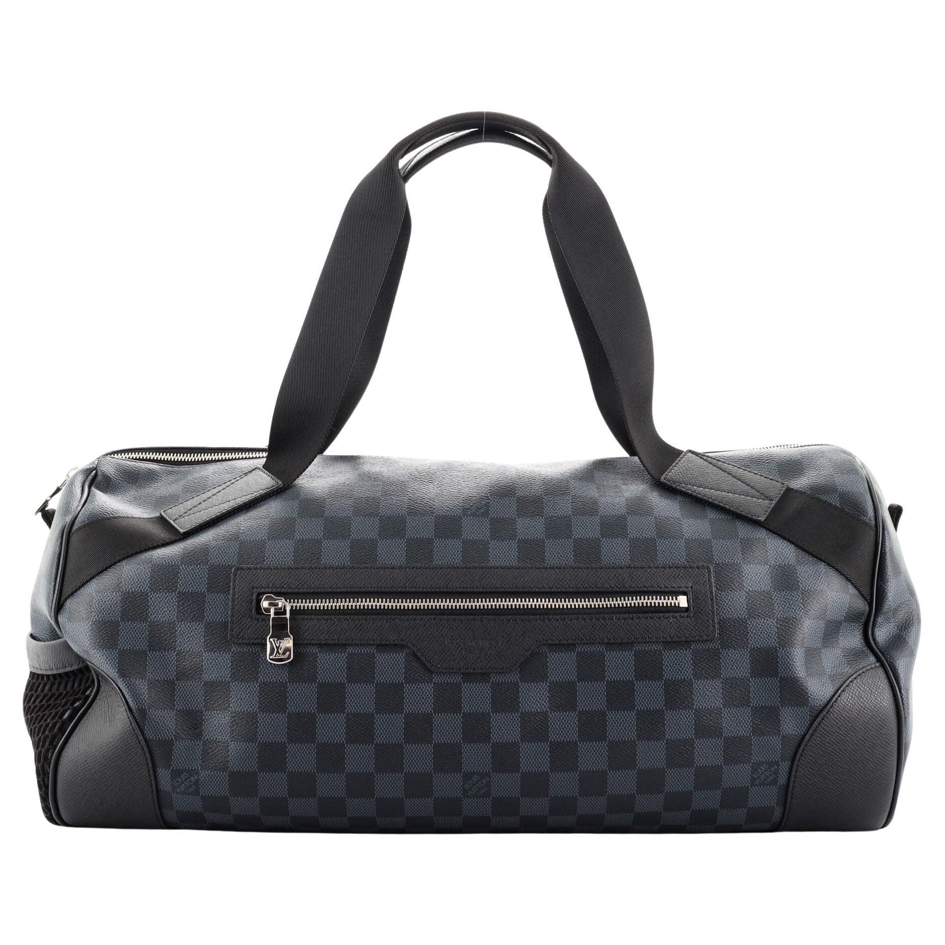 Black Damier Graphite Overnight Bag