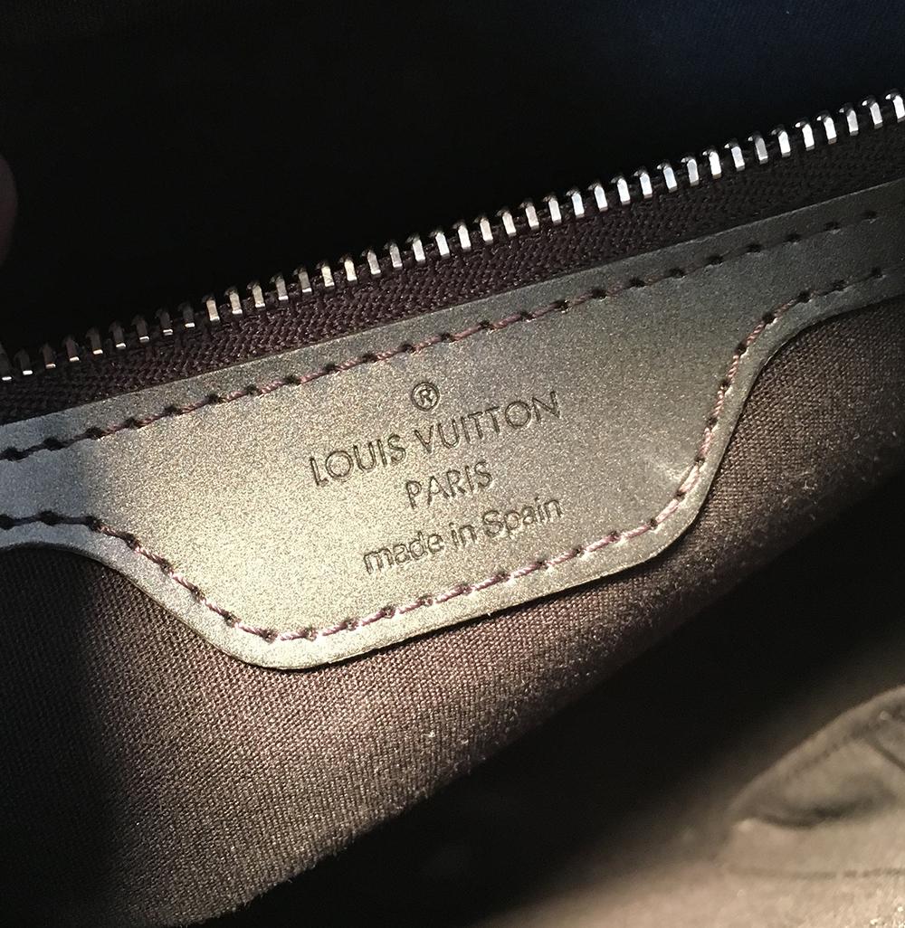 Louis Vuitton Matte Grey Vernis Houston Bag In Excellent Condition In Philadelphia, PA