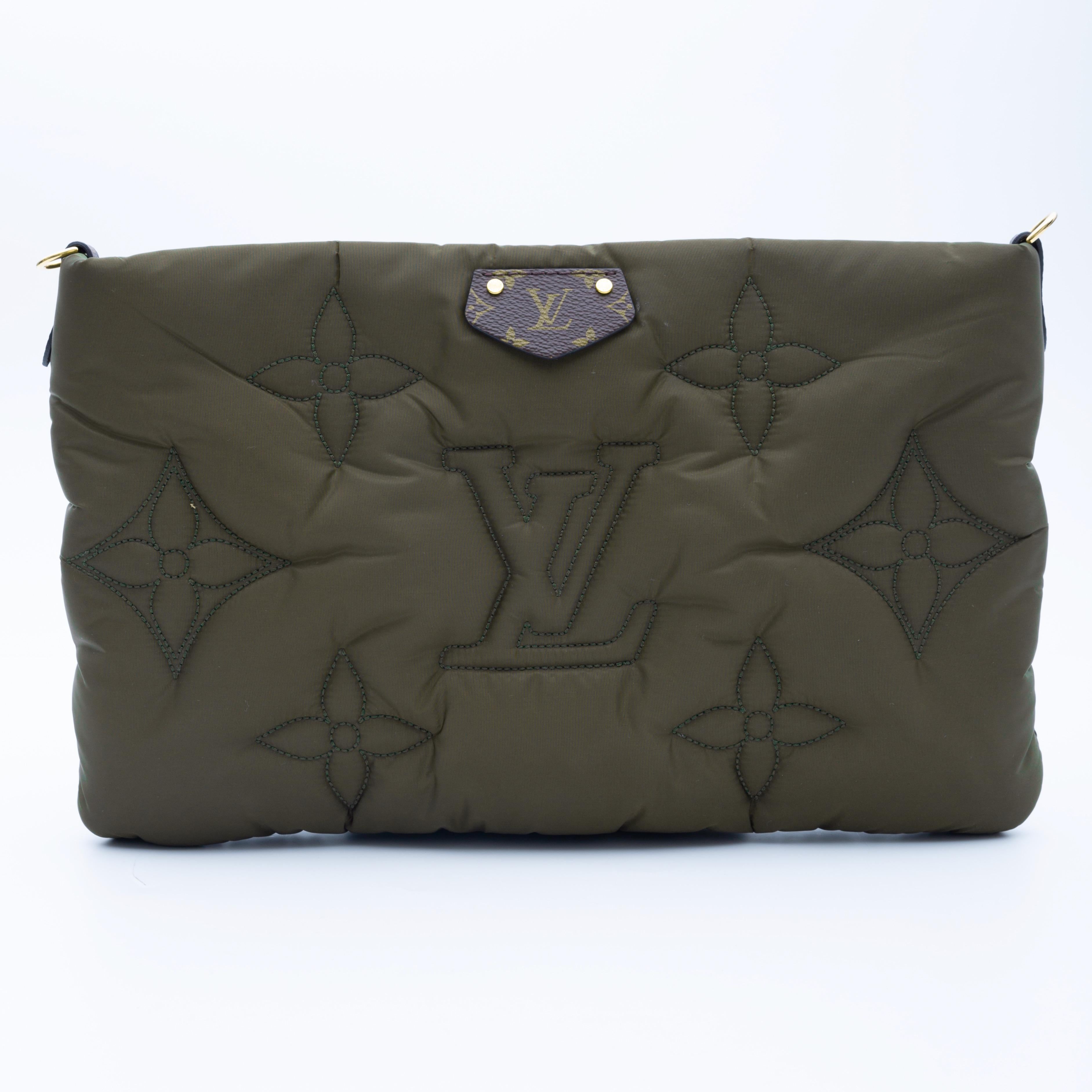 Louis Vuitton Maxi Multi Pochette Accessoires Khaki Green Beige Nylon 2021 3