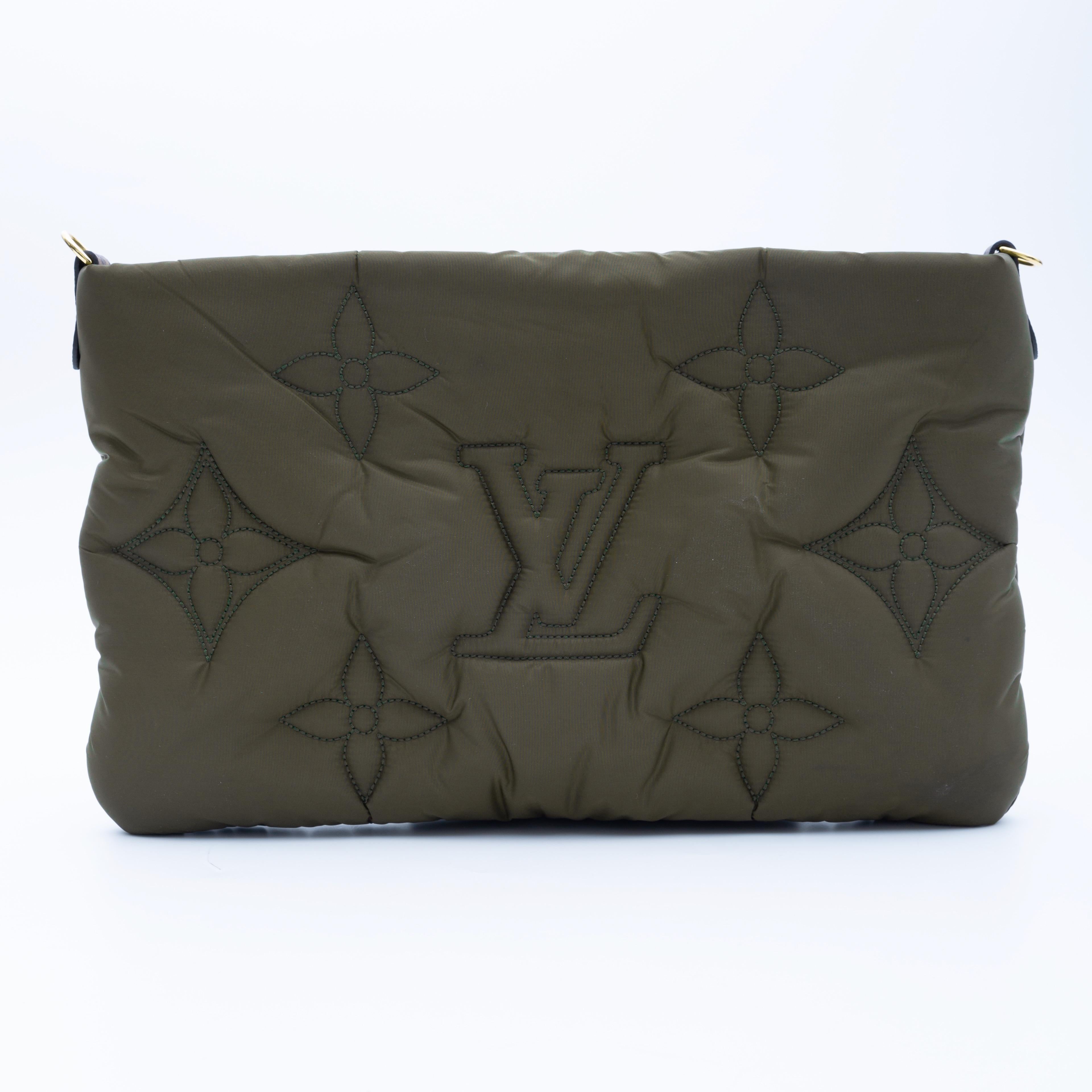 Louis Vuitton Maxi Multi Pochette Accessoires Khaki Green Beige Nylon 2021 4