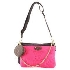 Louis Vuitton Maxi Multi Pochette-Accessoires mit Monogramm aus gestepptem Econyl- Nyl