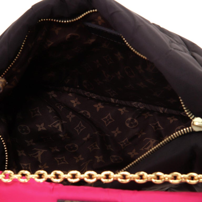 Louis Vuitton Pink and Black Monogram ECONYL Nylon Maxi Multi Pochette Gold Hardware, 2021, Black/Pink/Brown Womens Handbag