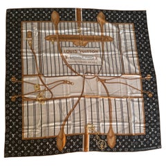 Maxi pañuelo Louis Vuitton 'Articles de Voyage' con estampado de maleta y monograma