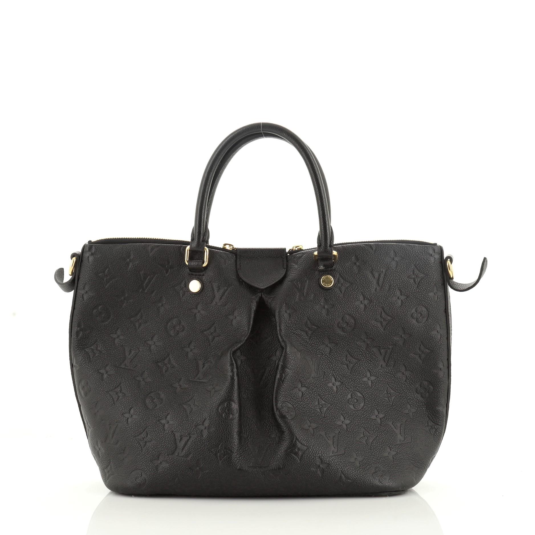 Black Louis Vuitton Mazarine Handbag Monogram Empreinte Leather MM