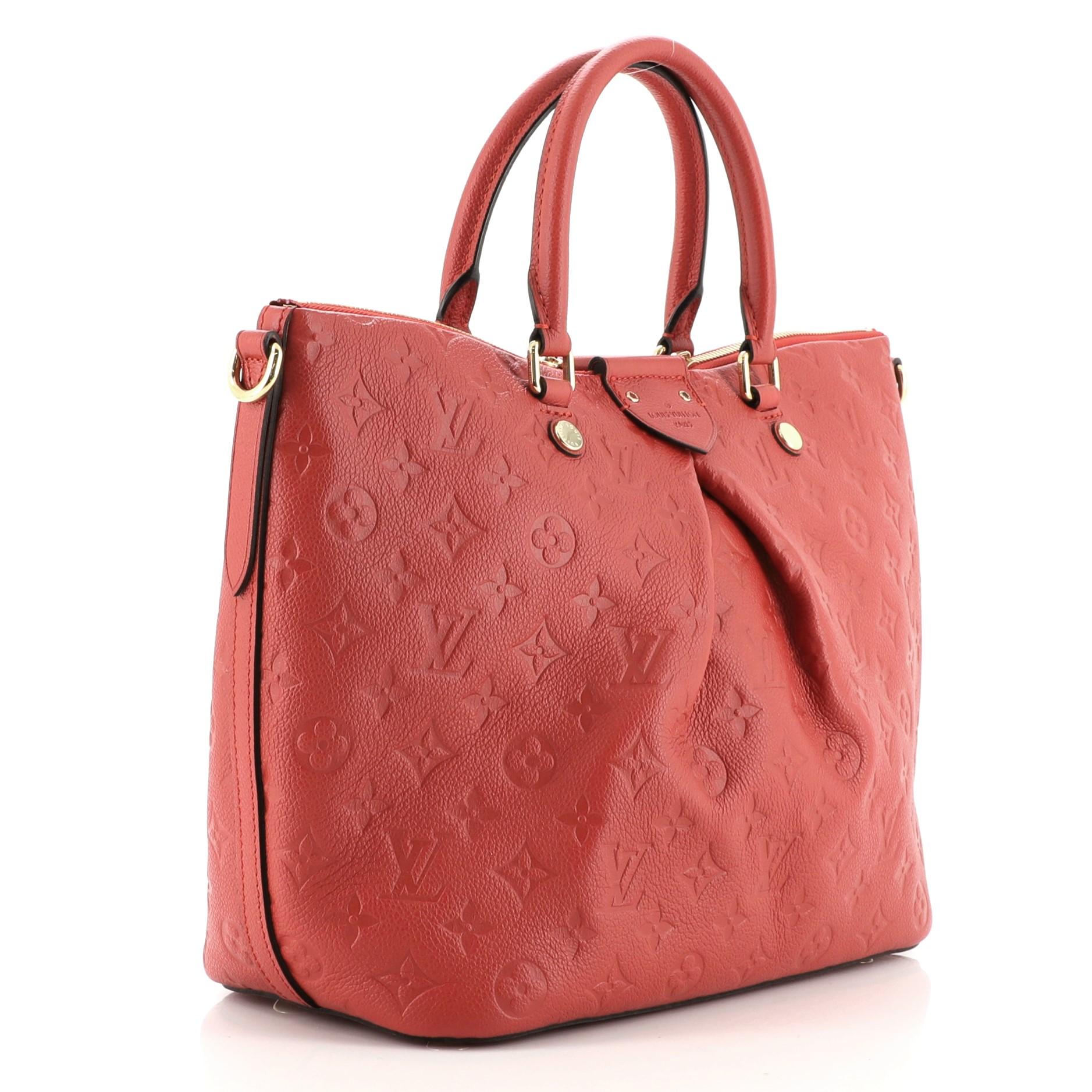 Pink Louis Vuitton Mazarine Handbag Monogram Empreinte Leather MM
