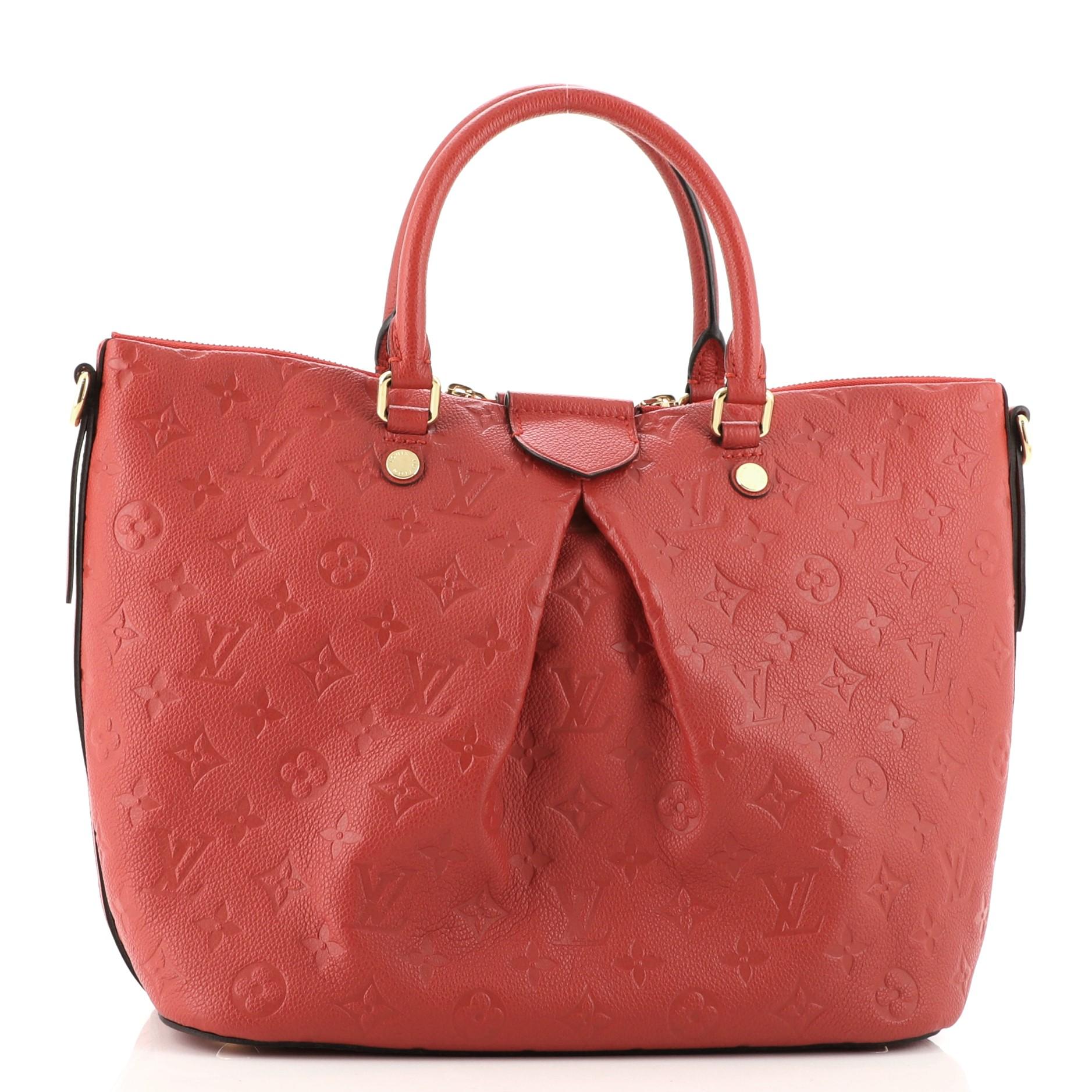 Louis Vuitton Mazarine Handbag Monogram Empreinte Leather MM In Good Condition In NY, NY