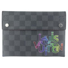 Louis Vuitton Medium Damier Graphit Pochette Alpha MM Umschlagtasche 1231lv9