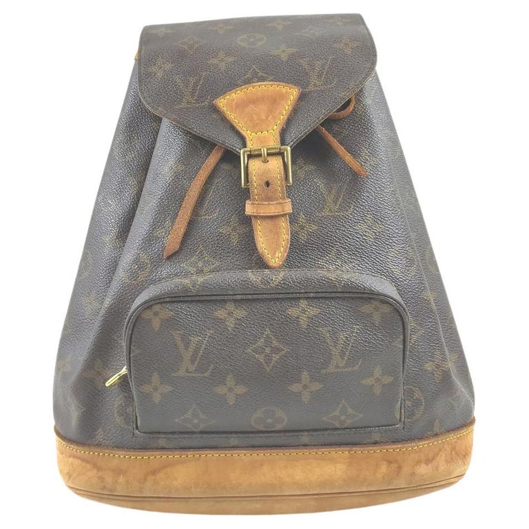 Louis+Vuitton+Montsouris+Backpack+MM+Brown+Canvas for sale online
