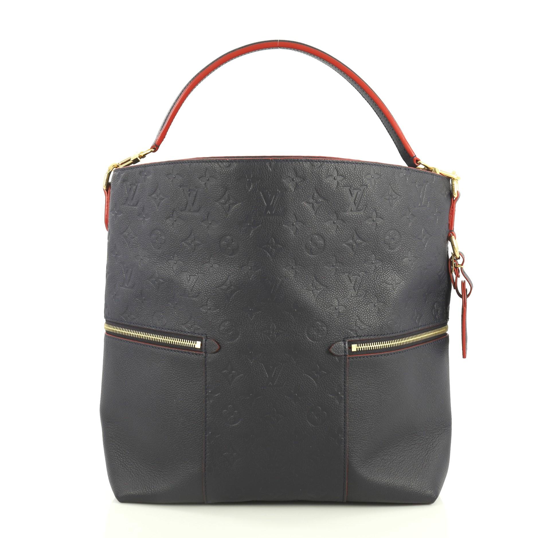Black Louis Vuitton Melie Handbag Monogram Empreinte Leather