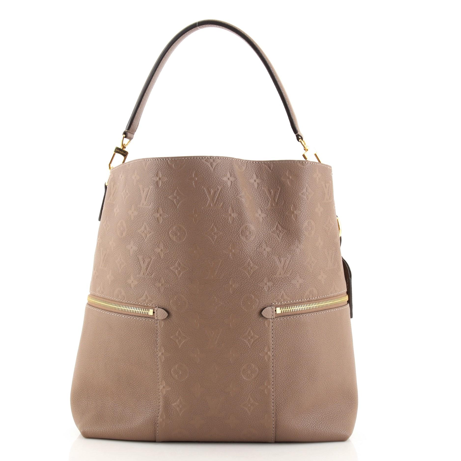 Brown Louis Vuitton Melie Handbag Monogram Empreinte Leather