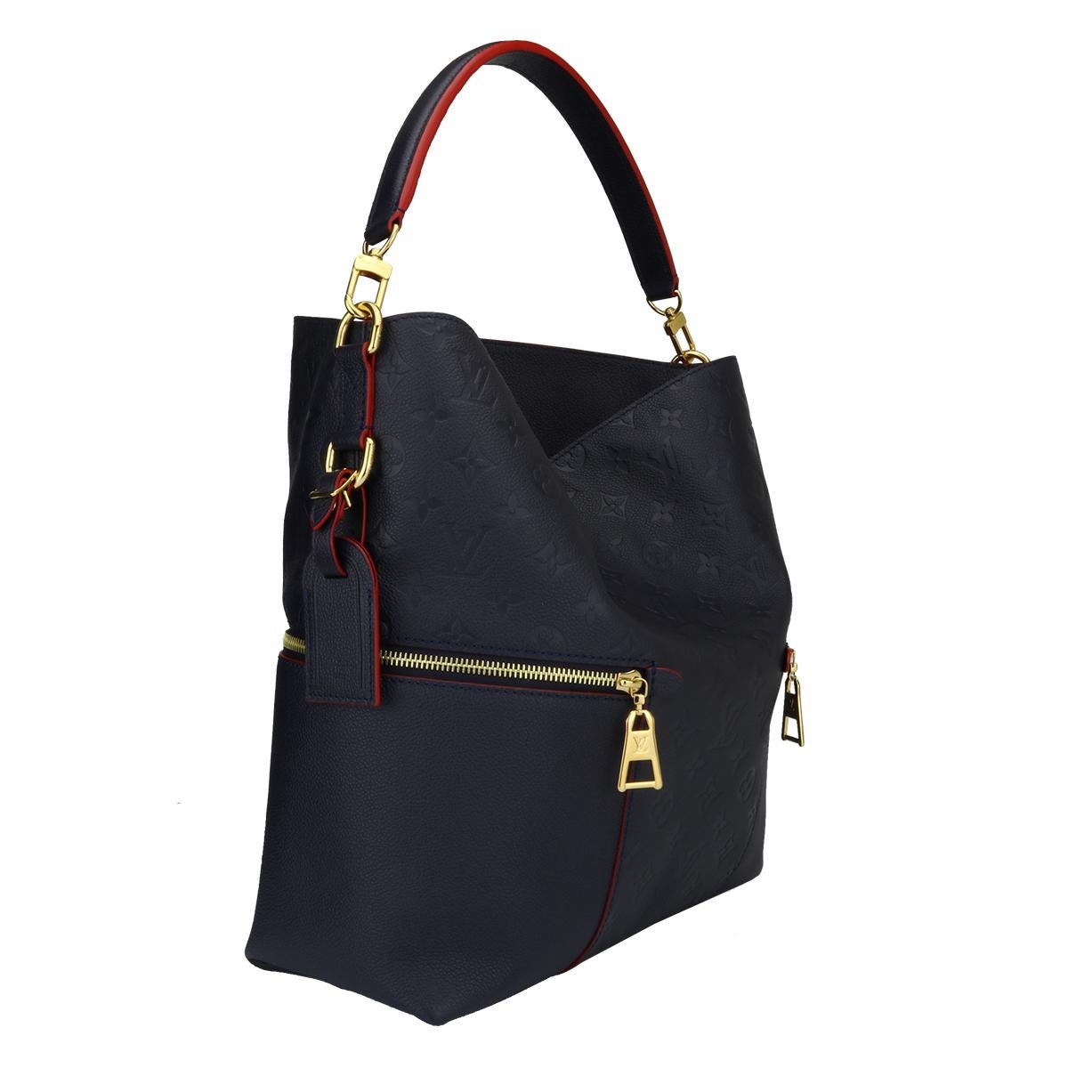 Black Louis Vuitton Mélie Marine Rouge Monogram Empreinte Leather Bag with GHW 2017