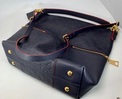 Louis Vuitton Melie Navy Leather Empreinte Hobo Bag , Monogram Leather