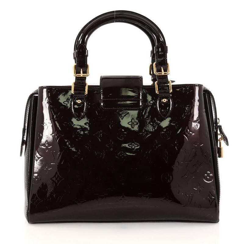 Black Louis Vuitton Melrose Avenue Handbag Monogram Vernis